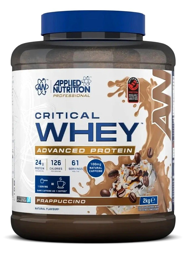 Applied Nutrition Critical Whey Blend, Frappuccino Flavour, 2kg – Whey Protein with BCAAs, Supports Muscle Recovery & Daily Protein Intake - Image 1